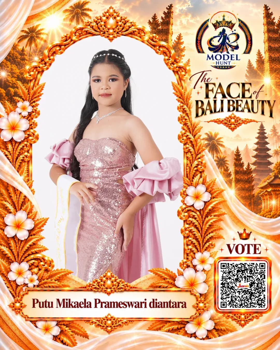 Foto Putu Mikaela Prameswari diantara